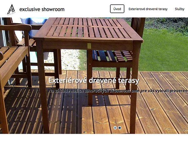 Webová vizitka Drevené exteriérové terasy