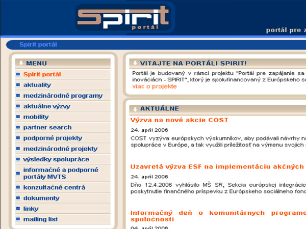 Internetový portál SpiritPortál
